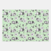 Ostersonnige Frühlingsblumenmuster Geschenkpapier Set (Vorderseite 3)