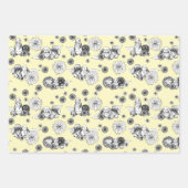 Ostersonnige Frühlingsblumenmuster Geschenkpapier Set (Vorderseite)