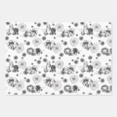 Ostersonnige Frühlingsblumenmuster Geschenkpapier Set (Vorderseite)