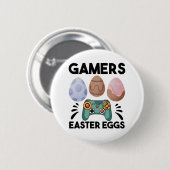 Ostersonnige Gamer Gaming Boy Liebe Ostereier Button (Vorne & Hinten)