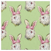 Ostersonnige Grafik mit rosa Bow Stoff (Nahaufnahme)