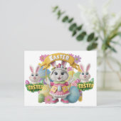 Ostersonnige Grafikkarte Einladungspostkarte (Stehend Vorderseite)