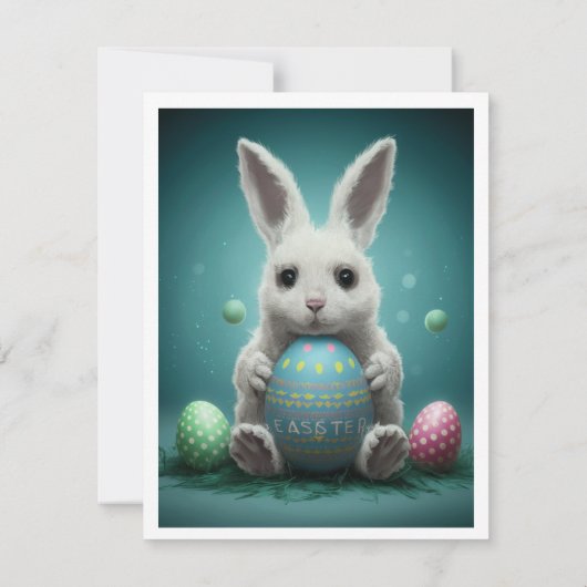 Ostersonnige Grafische Flachdecke-Mitteilungskarte Mitteilungskarte (Rückseite)