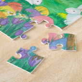 Ostersonnige Kaninchen Aquarellmalerei Puzzle (Seite)
