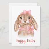 Ostersonnige Kaninchen Feiertagskarte (Vorne/Hinten)