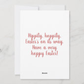 Ostersonnige Kaninchen Feiertagskarte (Rückseite)