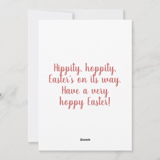 Ostersonnige Kaninchen Feiertagskarte (Rückseite)