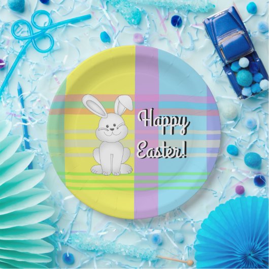 Ostersonnige Karierte Paper-Teller Pappteller (Party)
