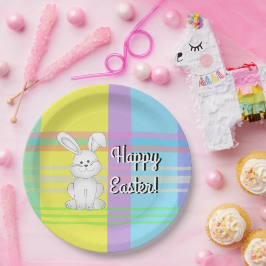 Ostersonnige Karierte Paper-Teller Pappteller (Party)