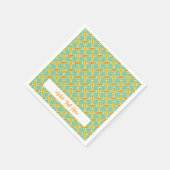 Ostersonnige Karotten Custom Text Spring Garden Serviette (Ecke)