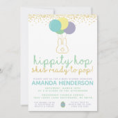 Ostersonnige Kinderdusche Einladung (Vorderseite)