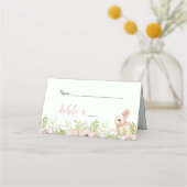 Ostersonnige Kinderdusche geflochtene Platzkarte (Rückseite)