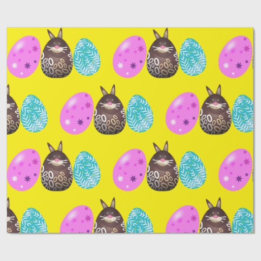 Ostersonnige Muster Geschenkpapier (Flach)