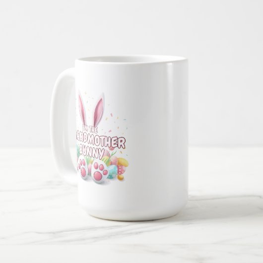 Ostersonnige Ohren & Feet Großmutter Kaffeetasse (Vorderseite Links)