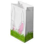 Ostersonnige Ohren im Gras Kleine Geschenktüte (Rückseite Schrägansicht)