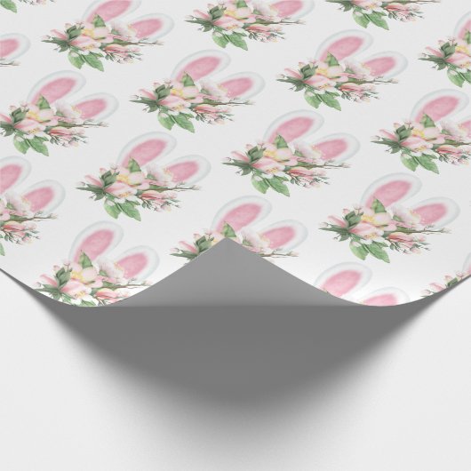 Ostersonnige Ohren in Blume Geschenkpapier (Ecke)