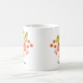 Ostersonnige Ohren mit Bogen und individuelle Name Kaffeetasse (Mittel)