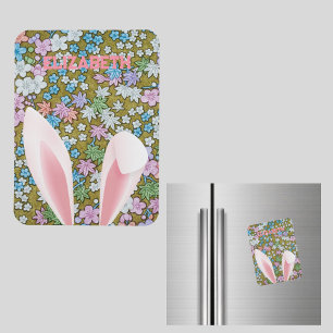 Ostersonnige Ohren mit farbenprächtigem Blumenhint Magnet