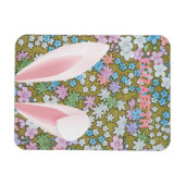 Ostersonnige Ohren mit farbenprächtigem Blumenhint Magnet (Horizontal)