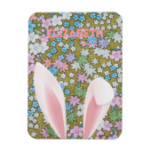 Ostersonnige Ohren mit farbenprächtigem Blumenhint Magnet (Vertikal)