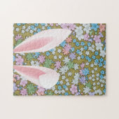 Ostersonnige Ohren mit farbenprächtigem Blumenhint Puzzle (Horizontal)