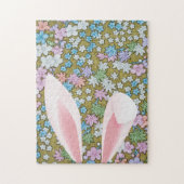 Ostersonnige Ohren mit farbenprächtigem Blumenhint Puzzle (Vertikal)