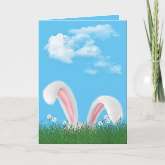 Ostersonnige Ohren mit Gänse Karte (Vorderseite)