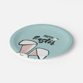 Ostersonnige Ohren-Papierplatte Pappteller (Schrägansicht)