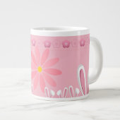 Ostersonnige Ohren und Blume nach Maß Jumbo-Tasse (Vorderseite Rechts)