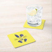 Ostersonnige Osterblau und Gelb Rechteckiger Pappuntersetzer (Vor Ort)