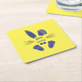 Ostersonnige Osterblau und Gelb Rechteckiger Pappuntersetzer (angewinkelt)