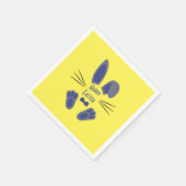 Ostersonnige Osterblau und Gelb Serviette (Ecke)