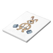 Ostersonnige Osterfeier Bodybuilding Notizblock (Rotiert)