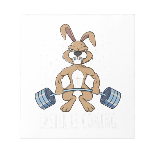 Ostersonnige Osterfeier Bodybuilding Notizblock (Vorderseite)