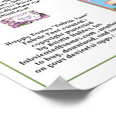 Ostersonnige Ostermatratze Schriftart Card Poster (Ecke)