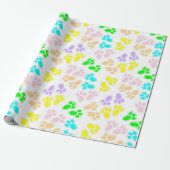 Ostersonnige Paw-Druckmuster Geschenkpapier (Ungerollt)