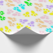 Ostersonnige Paw-Druckmuster Geschenkpapier (Ecke)