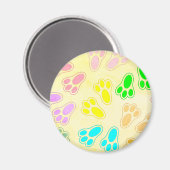 Ostersonnige Paw-Druckmuster Vintager Stil Magnet (Vorderseite/Rückseite)