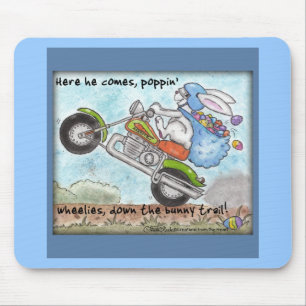 Ostersonnige Poppin-Räder Mousepad