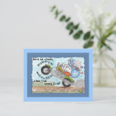 Ostersonnige Poppin'Wheelies Feiertagspostkarte (Stehend Vorderseite)