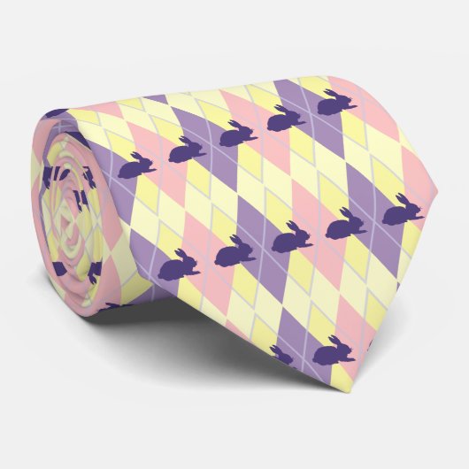 Ostersonnige Raute Krawatte (Gerollt)