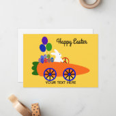 Ostersonnige Reitwagen Nr. 3-2 Holiday Card Mitteilungskarte (Vorderseite/Rückseite Beispiel)