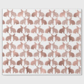 Ostersonnige Rose Gold Fossil Glitzer Foto Geschenkpapier (Flach)