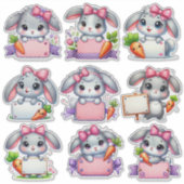 Ostersonnige Schilderhalter Set 2 Aufkleber (Vorderseite)