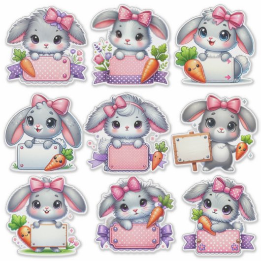 Ostersonnige Schilderhalter Set 2 Aufkleber (Vorderseite)