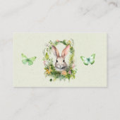 Ostersonnige Schmetterlingsdraht-Windeln-Raffel Visitenkarte (Rückseite)