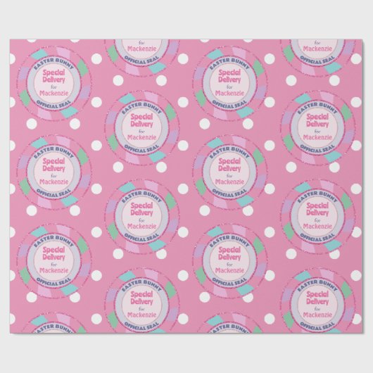 Ostersonnige Sonderlieferung Rosa Glitzer Geschenkpapier (Flach)