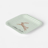 Ostersonnige Strickpapier-Teller Pappteller (Gewinkelt)