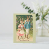 Ostersonnige Süße Vintag Feiertagspostkarte (Stehend Vorderseite)