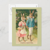 Ostersonnige Süße Vintag Feiertagspostkarte (Vorne/Hinten)